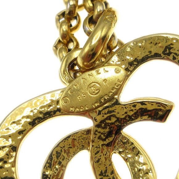 Chanel Heart Chain Pendant Necklace Gold 95P - Picture 8 of 8
